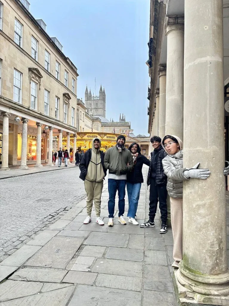 family of tourists